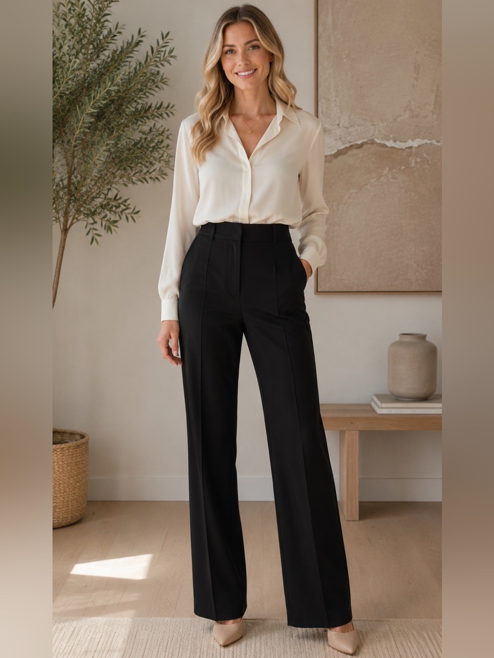 NWOT Rachel Zoe Black Trousers